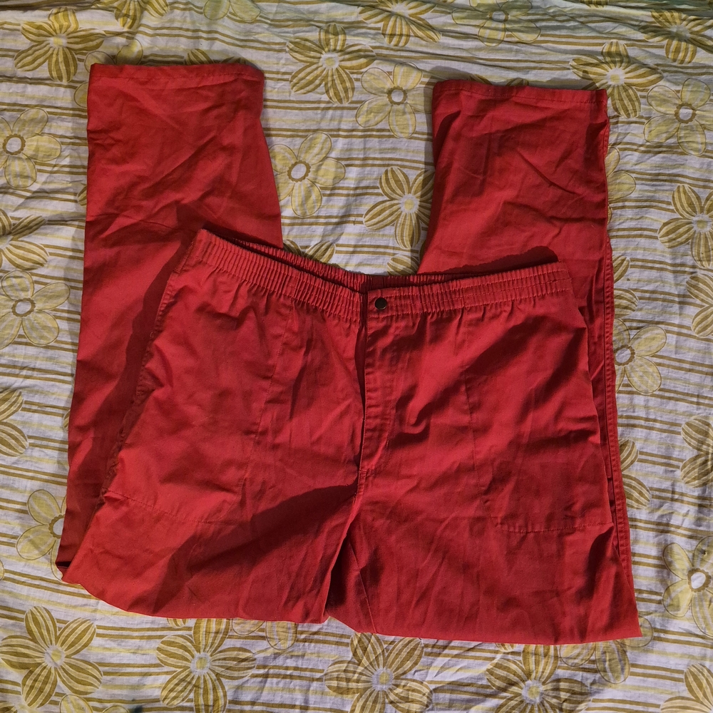 Zee Red Women's Trousers with Elastic Waist